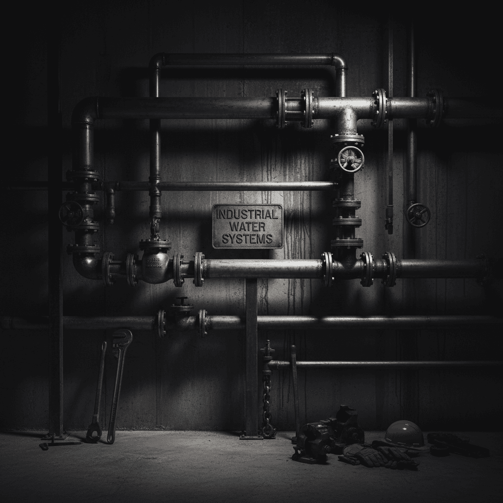 Commercial-scale plumbing system installation